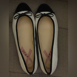 Marc Fisher Jodi Cap Toe Sequined Flats - Women | Color: White | Size: 9.5